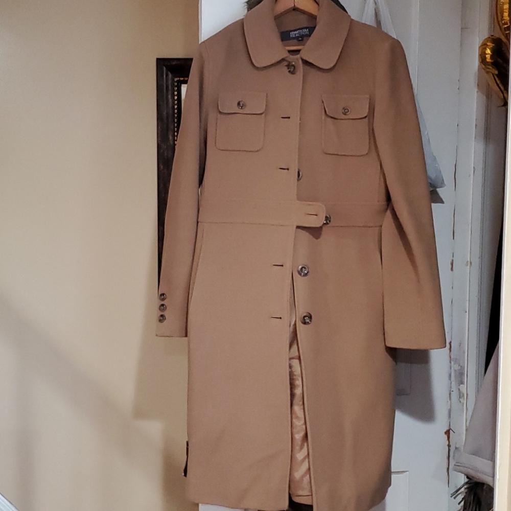 Wool blend trench coat